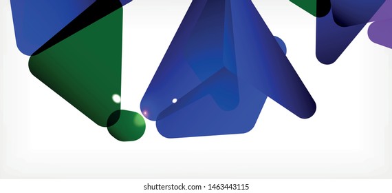 Triangle geometric background in trendy style on light background. Retro vector illustration. Colorful bright. Trendy modern style. Vector business illustration. Geometric template.