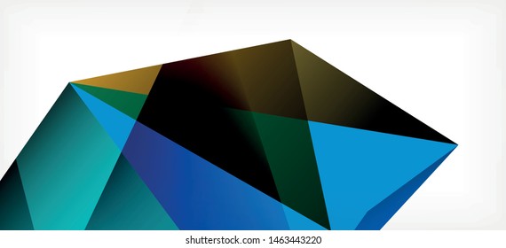 Triangle geometric background in trendy style on light background. Retro vector illustration. Colorful bright. Trendy modern style. Vector business illustration. Geometric template.