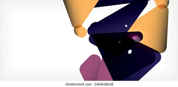 Triangle geometric background in trendy style on light background. Retro vector illustration. Colorful bright. Trendy modern style. Vector business illustration. Geometric template.