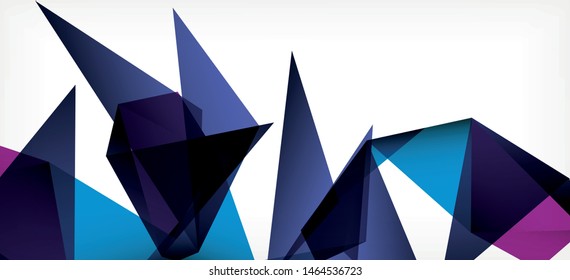 Triangle geometric background in trendy style on light background. Retro vector illustration. Colorful bright. Trendy modern style. Vector business illustration. Geometric template.
