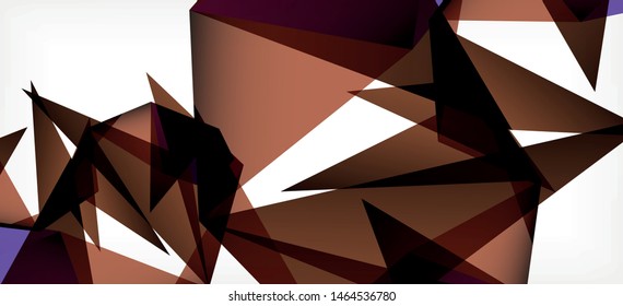 Triangle geometric background in trendy style on light background. Retro vector illustration. Colorful bright. Trendy modern style. Vector business illustration. Geometric template.