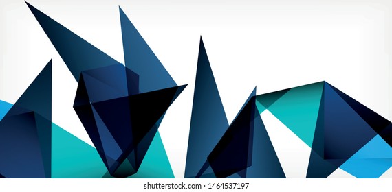 Triangle geometric background in trendy style on light background. Retro vector illustration. Colorful bright. Trendy modern style. Vector business illustration. Geometric template.