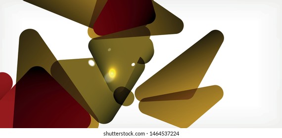 Triangle geometric background in trendy style on light background. Retro vector illustration. Colorful bright. Trendy modern style. Vector business illustration. Geometric template.