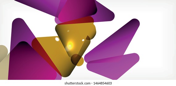 Fondo geométrico triangular de estilo moderno sobre fondo claro. Ilustración vectorial retro. Brillante y colorido. Moderna y de diseño. Ilustración empresarial de vectores. Plantilla geométrica.