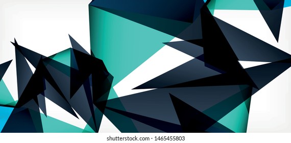 Triangle geometric background in trendy style on light background. Retro vector illustration. Colorful bright. Trendy modern style. Vector business illustration. Geometric template.