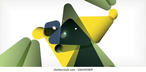 Triangle geometric background in trendy style on light background. Retro vector illustration. Colorful bright. Trendy modern style. Vector business illustration. Geometric template.