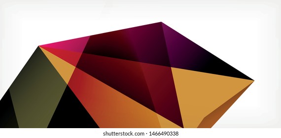 Triangle geometric background in trendy style on light background. Retro vector illustration. Colorful bright. Trendy modern style. Vector business illustration. Geometric template.