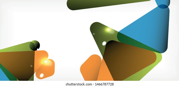 Triangle geometric background in trendy style on light background. Retro vector illustration. Colorful bright. Trendy modern style. Vector business illustration. Geometric template.