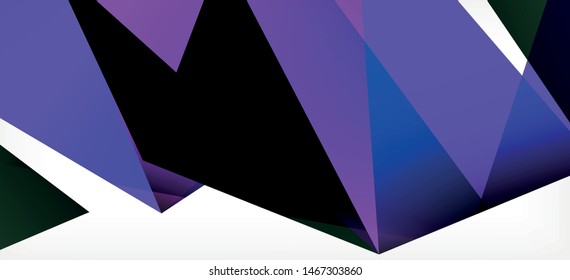 Dreieckiger geometrischer Hintergrund im trendigen Stil auf hellem Hintergrund. Retro, Vektorgrafik. Farbenfroh. Moderner Stil. Vektorgrafik für Geschäftsaktivitäten. Geometrische Vorlage.