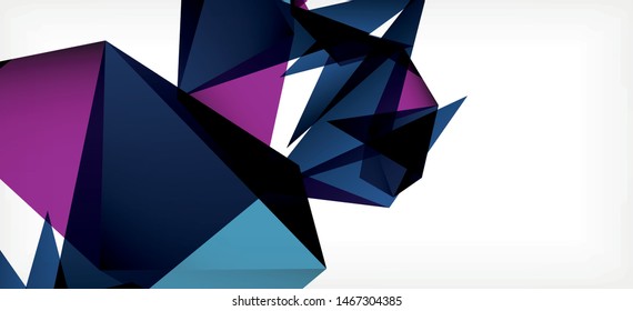 Triangle geometric background in trendy style on light background. Retro vector illustration. Colorful bright. Trendy modern style. Vector business illustration. Geometric template.