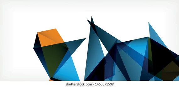 Fondo geométrico triangular de estilo moderno sobre fondo claro. Ilustración vectorial retro. Brillante y colorido. Moderna y de diseño. Ilustración empresarial de vectores. Plantilla geométrica.
