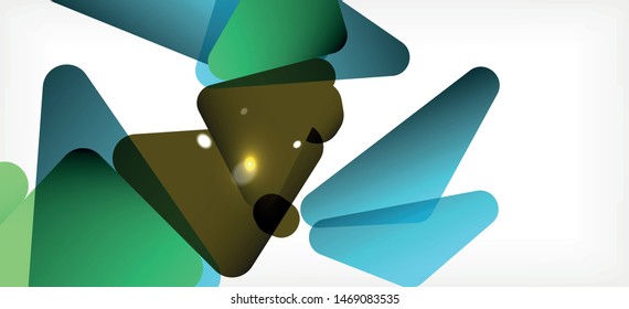 Triangle geometric background in trendy style on light background. Retro vector illustration. Colorful bright. Trendy modern style. Vector business illustration. Geometric template.