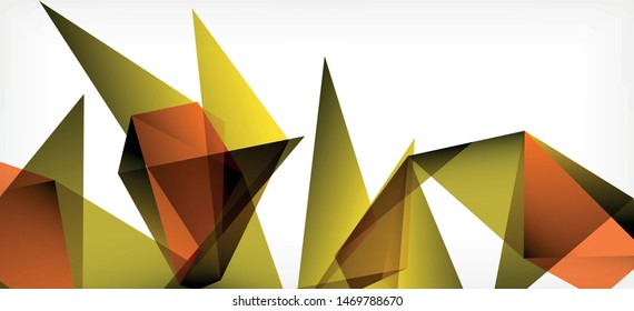 Triangle geometric background in trendy style on light background. Retro vector illustration. Colorful bright. Trendy modern style. Vector business illustration. Geometric template.