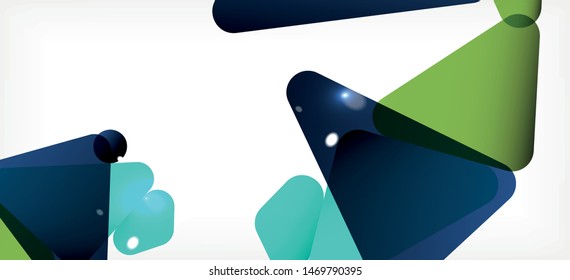 Triangle geometric background in trendy style on light background. Retro vector illustration. Colorful bright. Trendy modern style. Vector business illustration. Geometric template.