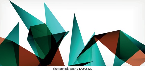 Fondo geométrico triangular de estilo moderno sobre fondo claro. Ilustración vectorial retro. Brillante y colorido. Moderna y de diseño. Ilustración empresarial de vectores. Plantilla geométrica.