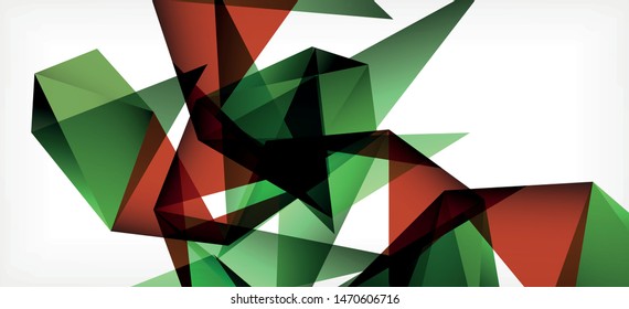 Triangle geometric background in trendy style on light background. Retro vector illustration. Colorful bright. Trendy modern style. Vector business illustration. Geometric template.