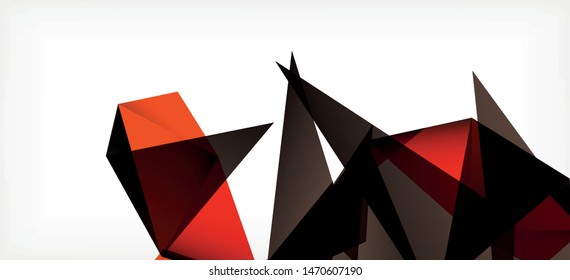Dreieckiger geometrischer Hintergrund im trendigen Stil auf hellem Hintergrund. Retro, Vektorgrafik. Farbenfroh. Moderner Stil. Vektorgrafik für Geschäftsaktivitäten. Geometrische Vorlage.