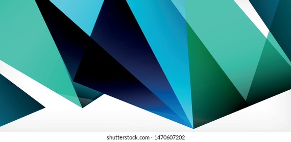 Triangle geometric background in trendy style on light background. Retro vector illustration. Colorful bright. Trendy modern style. Vector business illustration. Geometric template.