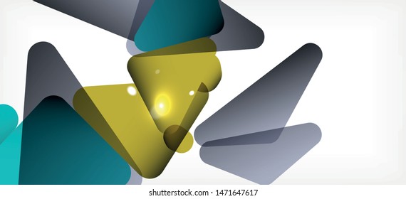 Fondo geométrico triangular de estilo moderno sobre fondo claro. Ilustración vectorial retro. Brillante y colorido. Moderna y de diseño. Ilustración empresarial de vectores. Plantilla geométrica.