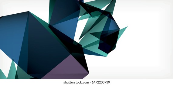 Triangle geometric background in trendy style on light background. Retro vector illustration. Colorful bright. Trendy modern style. Vector business illustration. Geometric template.