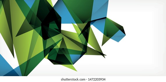 Triangle geometric background in trendy style on light background. Retro vector illustration. Colorful bright. Trendy modern style. Vector business illustration. Geometric template.