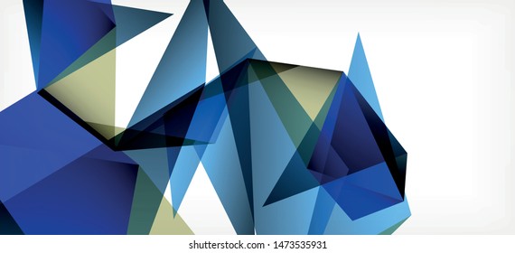 Triangle geometric background in trendy style on light background. Retro vector illustration. Colorful bright. Trendy modern style. Vector business illustration. Geometric template.