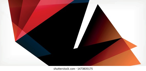 Triangle geometric background in trendy style on light background. Retro vector illustration. Colorful bright. Trendy modern style. Vector business illustration. Geometric template.