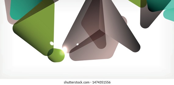 Triangle geometric background in trendy style on light background. Retro vector illustration. Colorful bright. Trendy modern style. Vector business illustration. Geometric template.