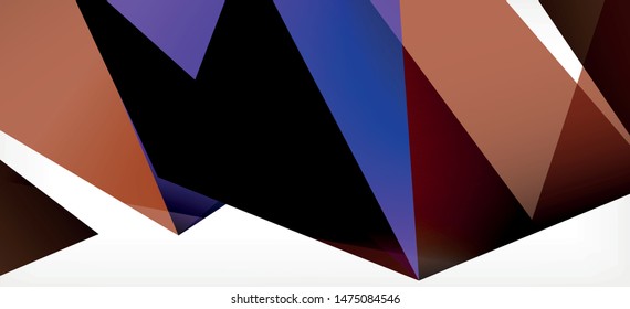 Triangle geometric background in trendy style on light background. Retro vector illustration. Colorful bright. Trendy modern style. Vector business illustration. Geometric template.