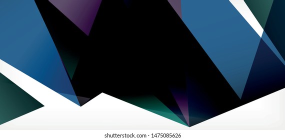 Triangle geometric background in trendy style on light background. Retro vector illustration. Colorful bright. Trendy modern style. Vector business illustration. Geometric template.