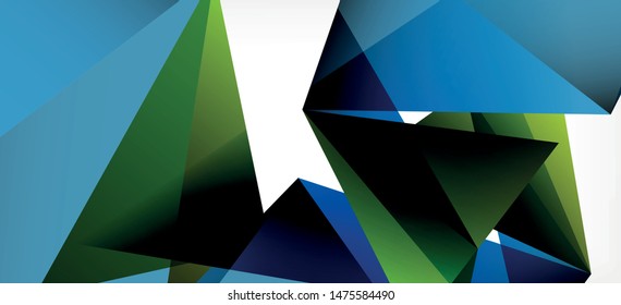 Triangle geometric background in trendy style on light background. Retro vector illustration. Colorful bright. Trendy modern style. Vector business illustration. Geometric template.