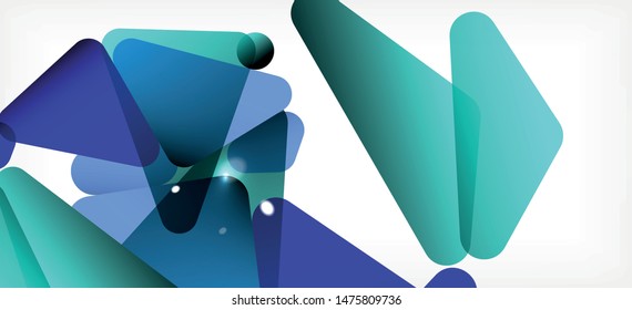 Triangle geometric background in trendy style on light background. Retro vector illustration. Colorful bright. Trendy modern style. Vector business illustration. Geometric template.