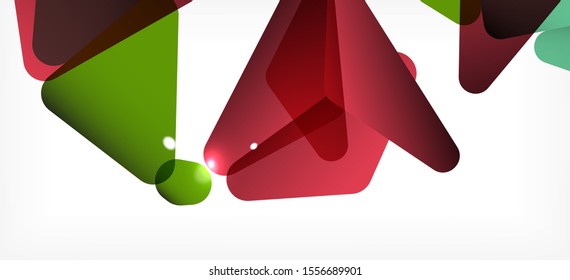 Triangle geometric background in trendy style on light background. Retro vector illustration. Colorful bright. Trendy modern style. Vector business illustration. Geometric template.