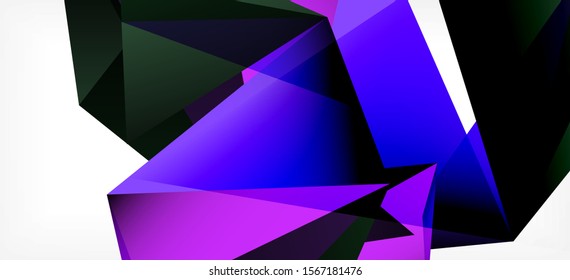 Triangle geometric background in trendy style on light background. Retro vector illustration. Colorful bright. Trendy modern style. Vector business illustration. Geometric template.