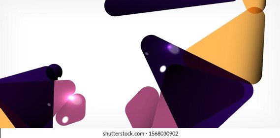 Fondo geométrico triangular de estilo moderno sobre fondo claro. Ilustración vectorial retro. Brillante y colorido. Moderna y de diseño. Ilustración empresarial de vectores. Plantilla geométrica.