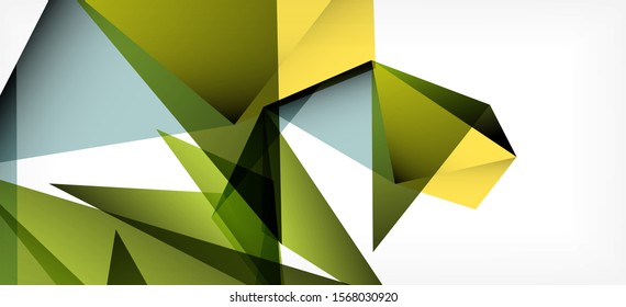 Triangle geometric background in trendy style on light background. Retro vector illustration. Colorful bright. Trendy modern style. Vector business illustration. Geometric template.