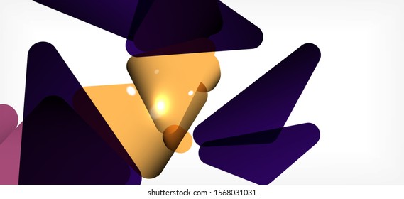 Fondo geométrico triangular de estilo moderno sobre fondo claro. Ilustración vectorial retro. Brillante y colorido. Moderna y de diseño. Ilustración empresarial de vectores. Plantilla geométrica.
