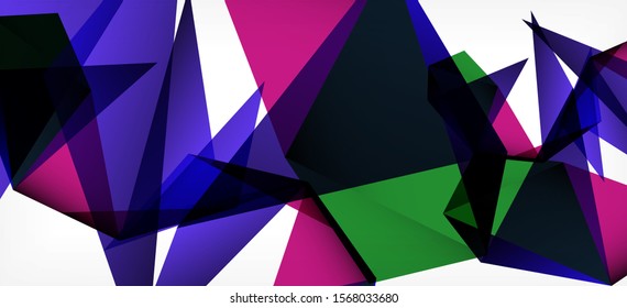 Triangle geometric background in trendy style on light background. Retro vector illustration. Colorful bright. Trendy modern style. Vector business illustration. Geometric template.