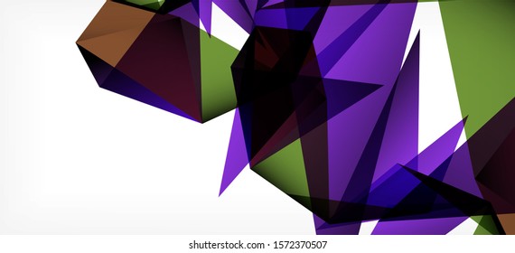 Fondo geométrico triangular de estilo moderno sobre fondo claro. Ilustración vectorial retro. Brillante y colorido. Moderna y de diseño. Ilustración empresarial de vectores. Plantilla geométrica.