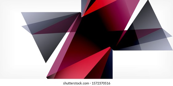 Fondo geométrico triangular de estilo moderno sobre fondo claro. Ilustración vectorial retro. Brillante y colorido. Moderna y de diseño. Ilustración empresarial de vectores. Plantilla geométrica.