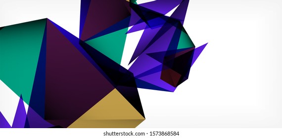 Dreieckiger geometrischer Hintergrund im trendigen Stil auf hellem Hintergrund. Retro, Vektorgrafik. Farbenfroh. Moderner Stil. Vektorgrafik für Geschäftsaktivitäten. Geometrische Vorlage.