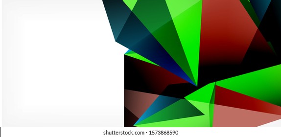 Triangle geometric background in trendy style on light background. Retro vector illustration. Colorful bright. Trendy modern style. Vector business illustration. Geometric template.