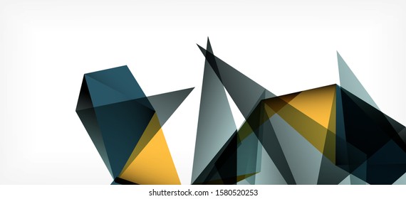 Triangle geometric background in trendy style on light background. Retro vector illustration. Colorful bright. Trendy modern style. Vector business illustration. Geometric template.