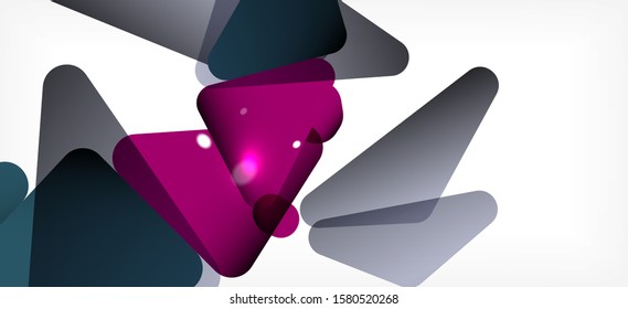 Fondo geométrico triangular de estilo moderno sobre fondo claro. Ilustración vectorial retro. Brillante y colorido. Moderna y de diseño. Ilustración empresarial de vectores. Plantilla geométrica.