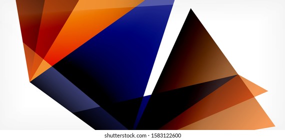 Fondo geométrico triangular de estilo moderno sobre fondo claro. Ilustración vectorial retro. Brillante y colorido. Moderna y de diseño. Ilustración empresarial de vectores. Plantilla geométrica.
