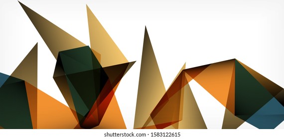 Dreieckiger geometrischer Hintergrund im trendigen Stil auf hellem Hintergrund. Retro, Vektorgrafik. Farbenfroh. Moderner Stil. Vektorgrafik für Geschäftsaktivitäten. Geometrische Vorlage.
