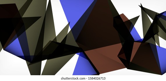 Fondo geométrico triangular de estilo moderno sobre fondo claro. Ilustración vectorial retro. Brillante y colorido. Moderna y de diseño. Ilustración empresarial de vectores. Plantilla geométrica.