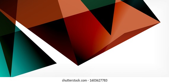 Fondo geométrico triangular de estilo moderno sobre fondo claro. Ilustración vectorial retro. Brillante y colorido. Moderna y de diseño. Ilustración empresarial de vectores. Plantilla geométrica.