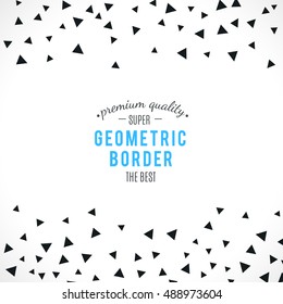 Triangle geometric background. Vector illustration for modern abstract design. Trendy decoration pattern template. Explosion burst bang confetti. Black white color. Brochure poster texture template