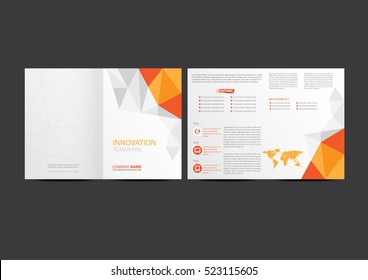 Triangle geometric bi-fold brochure flyer design